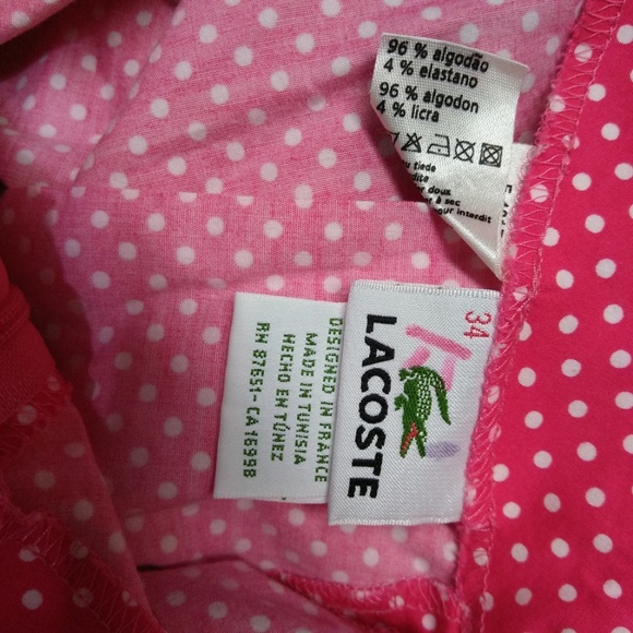 Lacoste Red White Polka Dot Skirt - Picture 5 of 6